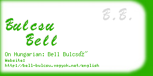 bulcsu bell business card
